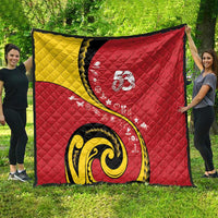 Papua New Guinea 50th Independence Anniversary Quilt Special Style Red Version - Polynesian Pride