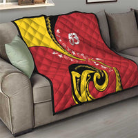 Papua New Guinea 50th Independence Anniversary Quilt Special Style Red Version - Polynesian Pride