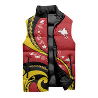 Papua New Guinea 50th Independence Anniversary Sleeveless Puffer Jacket Special Style Red Version LT05 - Polynesian Pride