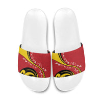Papua New Guinea 50th Independence Anniversary Slide Sandals Special Style Red Version LT05 - Polynesian Pride