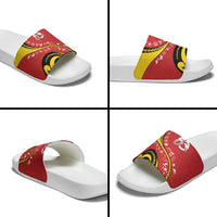 Papua New Guinea 50th Independence Anniversary Slide Sandals Special Style Red Version LT05 - Polynesian Pride
