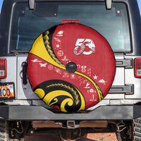 Papua New Guinea 50th Independence Anniversary Spare Tire Cover Special Style Red Version - Polynesian Pride