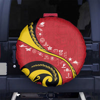 Papua New Guinea Independence Spare Tire Cover Special Style Red Version LT05 No hole Red - Polynesian Pride