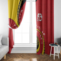 Papua New Guinea Independence Window Curtain Special Style Red Version LT05 - Polynesian Pride