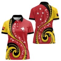 Papua New Guinea Independence Women Polo Shirt Special Style Red Version LT05 - Polynesian Pride
