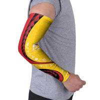 Papua New Guinea 50th Independence Anniversary Arm Sleeves Special Style Yellow Version - Polynesian Pride