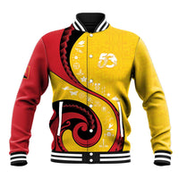 Papua New Guinea 50th Independence Anniversary Baseball Jacket Special Style Yellow Version - Polynesian Pride