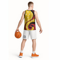 Papua New Guinea 50th Independence Anniversary Basketball Jersey Special Style Yellow Version LT05 - Polynesian Pride