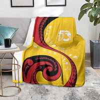 Papua New Guinea 50th Independence Anniversary Blanket Special Style Yellow Version - Polynesian Pride