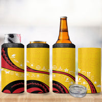 Papua New Guinea Independence 4 in 1 Can Cooler Tumbler Special Style Yellow Version LT05 - Polynesian Pride