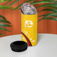 Papua New Guinea Independence 4 in 1 Can Cooler Tumbler Special Style Yellow Version LT05 - Polynesian Pride
