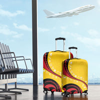 Papua New Guinea Independence Luggage Cover Special Style Yellow Version LT05 - Polynesian Pride