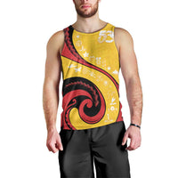 Papua New Guinea 50th Independence Anniversary Men Tank Top Special Style Yellow Version - Polynesian Pride