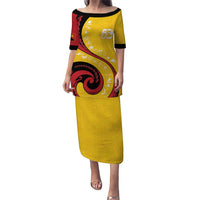 Papua New Guinea 50th Independence Anniversary Puletasi Special Style Yellow Version - Polynesian Pride