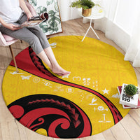 Papua New Guinea Independence Round Carpet Special Style Yellow Version LT05 - Polynesian Pride