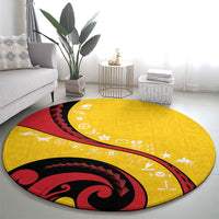 Papua New Guinea Independence Round Carpet Special Style Yellow Version LT05 - Polynesian Pride
