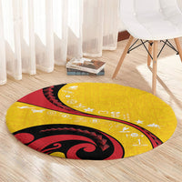 Papua New Guinea Independence Round Carpet Special Style Yellow Version LT05 - Polynesian Pride