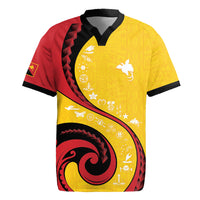 Papua New Guinea Independence Rugby Jersey Special Style Yellow Version LT05 Yellow - Polynesian Pride