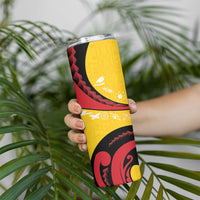 Papua New Guinea Independence Skinny Tumbler Special Style Yellow Version LT05 - Polynesian Pride