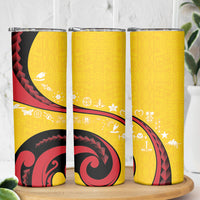 Papua New Guinea Independence Skinny Tumbler Special Style Yellow Version LT05 - Polynesian Pride