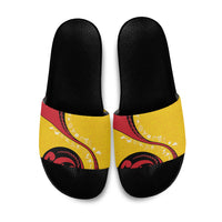Papua New Guinea 50th Independence Anniversary Slide Sandals Special Style Yellow Version LT05 Yellow - Polynesian Pride