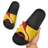 Papua New Guinea 50th Independence Anniversary Slide Sandals Special Style Yellow Version LT05 Yellow - Polynesian Pride