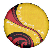 Papua New Guinea Independence Spare Tire Cover Special Style Yellow Version LT05 - Polynesian Pride