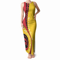 Papua New Guinea Independence Tank Maxi Dress Special Style Yellow Version LT05 Women Yellow - Polynesian Pride