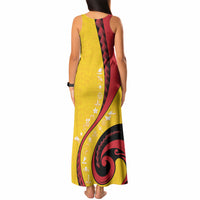 Papua New Guinea Independence Tank Maxi Dress Special Style Yellow Version LT05 - Polynesian Pride