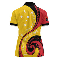Papua New Guinea Independence Women Polo Shirt Special Style Yellow Version LT05 - Polynesian Pride