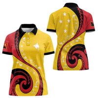 Papua New Guinea Independence Women Polo Shirt Special Style Yellow Version LT05 - Polynesian Pride