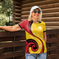 Papua New Guinea Independence Women Polo Shirt Special Style Yellow Version LT05 - Polynesian Pride