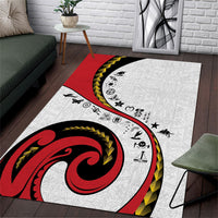 Papua New Guinea Independence Area Rug Special Style White Version LT05 White - Polynesian Pride