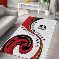 Papua New Guinea 50th Independence Anniversary Area Rug Special Style White Version - Polynesian Pride