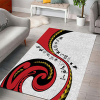 Papua New Guinea Independence Area Rug Special Style White Version LT05 - Polynesian Pride