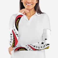 Papua New Guinea 50th Independence Anniversary Arm Sleeves Special Style White Version LT05 - Polynesian Pride