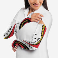 Papua New Guinea 50th Independence Anniversary Arm Sleeves Special Style White Version LT05 - Polynesian Pride