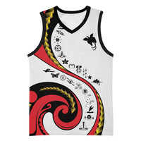 Papua New Guinea 50th Independence Anniversary Basketball Jersey Special Style White Version LT05 Unisex White - Polynesian Pride