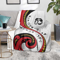 Papua New Guinea 50th Independence Anniversary Blanket Special Style White Version - Polynesian Pride