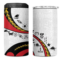 Papua New Guinea Independence 4 in 1 Can Cooler Tumbler Special Style White Version LT05 One Size: 16 oz White - Polynesian Pride