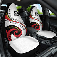 Papua New Guinea 50th Independence Anniversary Car Seat Cover Special Style White Version - Polynesian Pride