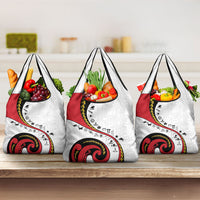 Papua New Guinea Independence Grocery Bag Special Style White Version LT05 3-pack One Size White - Polynesian Pride