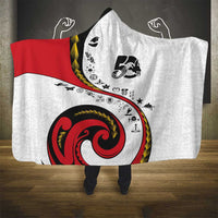 Papua New Guinea Independence Hooded Blanket Special Style White Version LT05 - Polynesian Pride