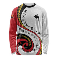 Papua New Guinea Independence Long Sleeve Shirt Special Style White Version LT05 Unisex White - Polynesian Pride