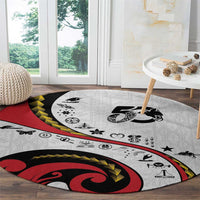 Papua New Guinea 50th Independence Anniversary Round Carpet Special Style White Version - Polynesian Pride