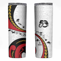 Papua New Guinea 50th Independence Anniversary Skinny Tumbler Special Style White Version - Polynesian Pride