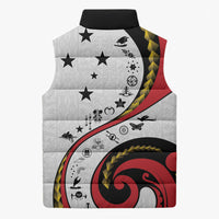 Papua New Guinea Independence Sleeveless Puffer Jacket Special Style White Version LT05 - Polynesian Pride