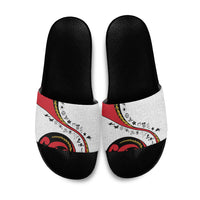 Papua New Guinea 50th Independence Anniversary Slide Sandals Special Style White Version LT05 White - Polynesian Pride