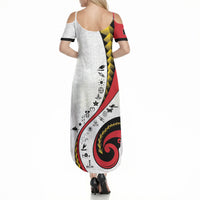 Papua New Guinea Independence Summer Maxi Dress Special Style White Version LT05 - Polynesian Pride