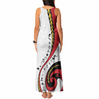 Papua New Guinea Independence Tank Maxi Dress Special Style White Version LT05 - Polynesian Pride